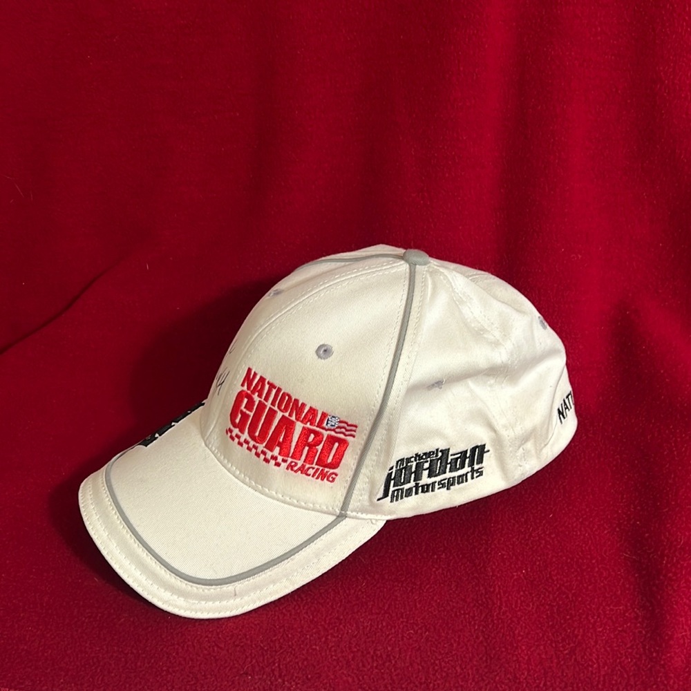 Signed Collectible Michael Jordan Motorsports w/Natl Guard Racing Partner Hat OS